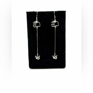 Elegant Sterling Silver Bunny Drop Earrings